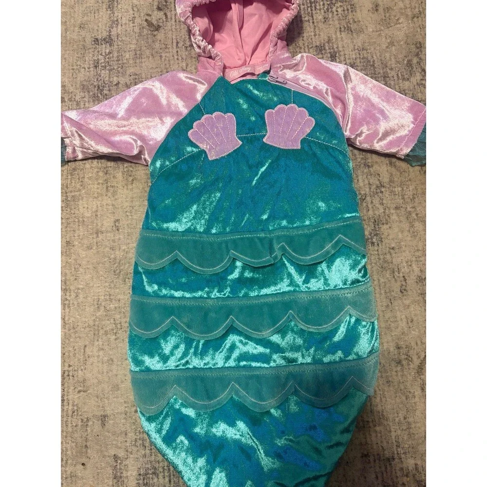Old Navy vintage Soft Mermaid Costume One Piece Sack Infant One Size